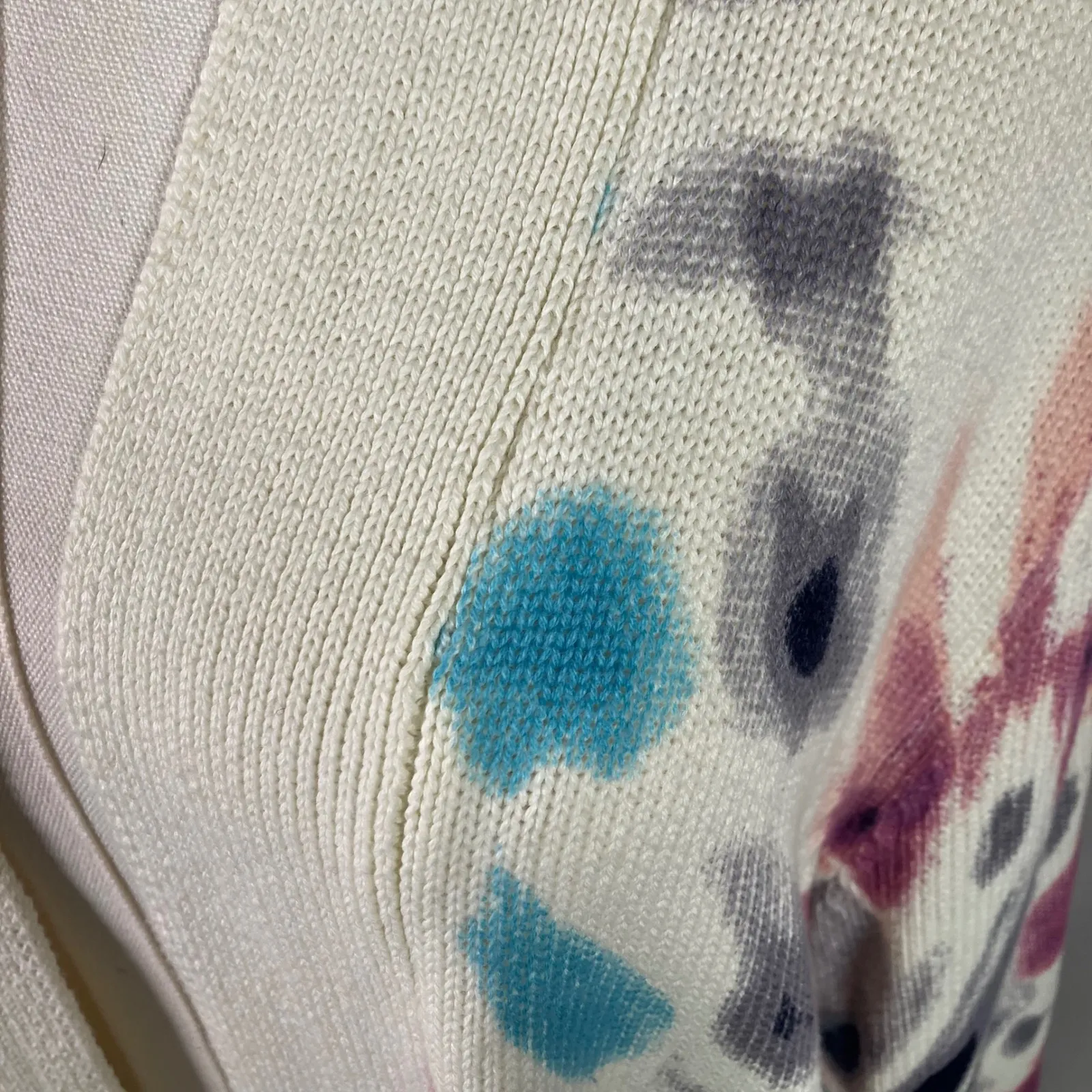 Sun Stone Womens Cardigan Sweater Medium Open Front Tie Dye Knit Cotton Clean - Image 7