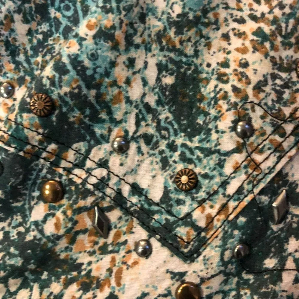 Wrangler Western Blouse Womens M Used Pearl Snap LW1021Q - Image 14