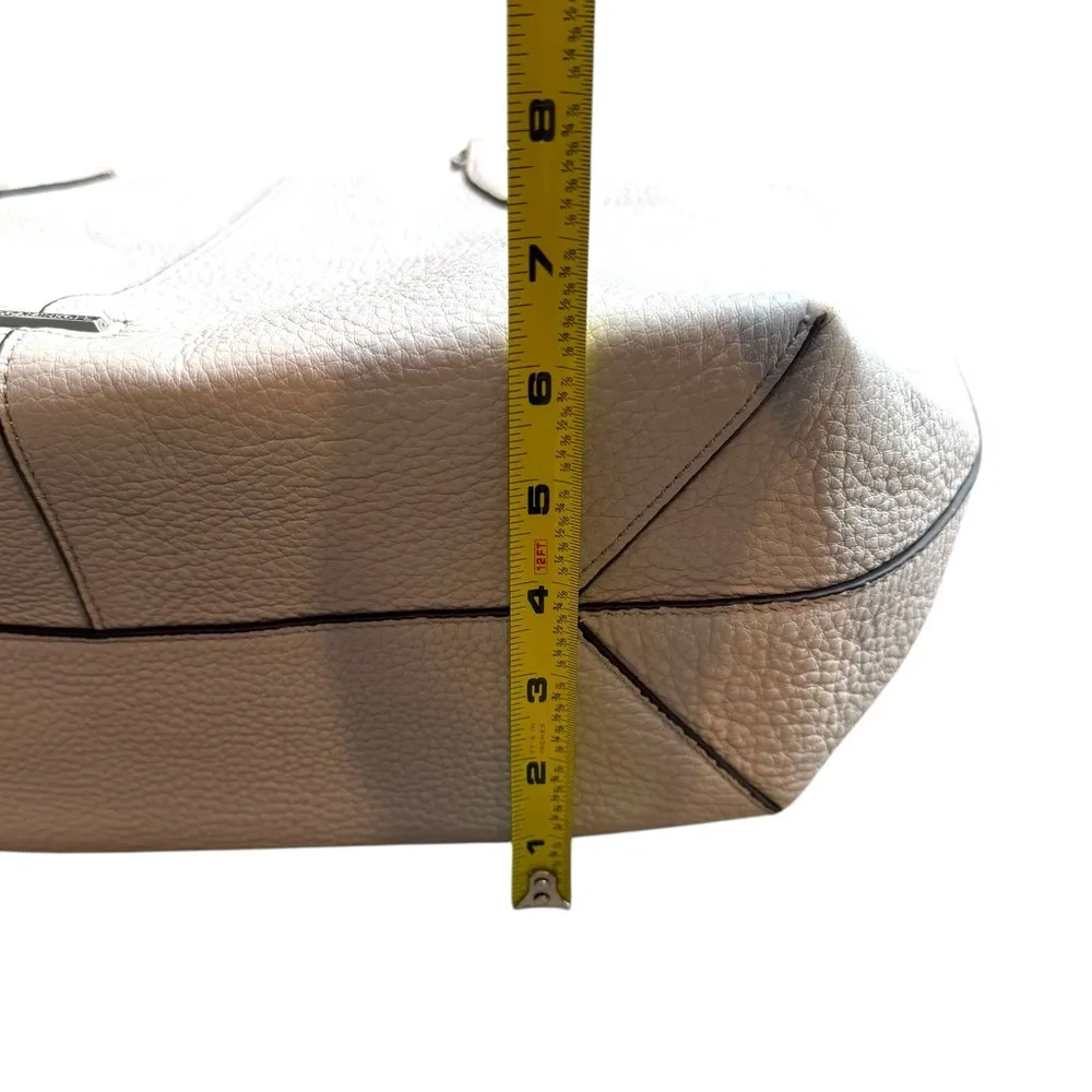 Rebecca Minkoff Sherry Tote Bag Purse Light Gray Casual Everyday Zip Top Neutral - Image 9