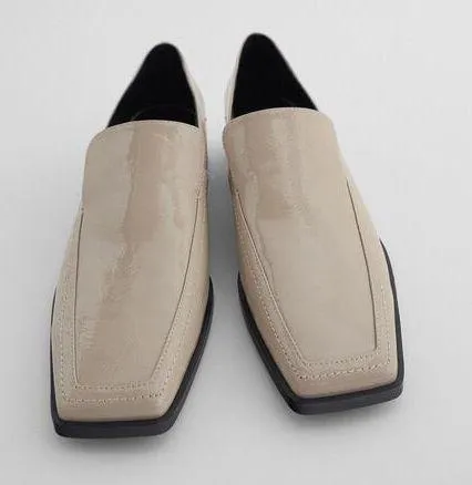 ZARA low Heeled Squared Toe Loafer - Image 3