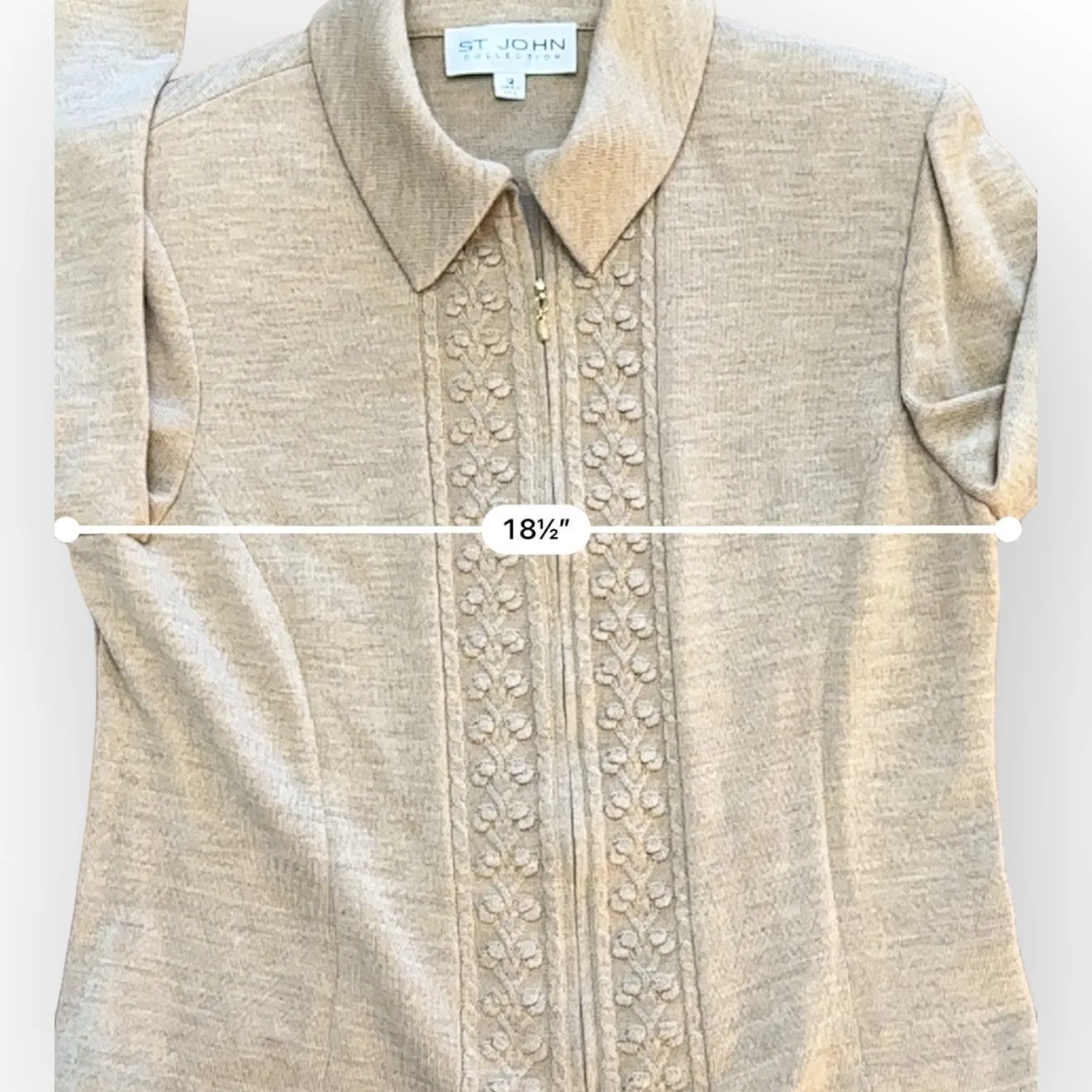 St. John Collection Vintage Knit Cardigan Sweater Blazer Size 12 - Image 5