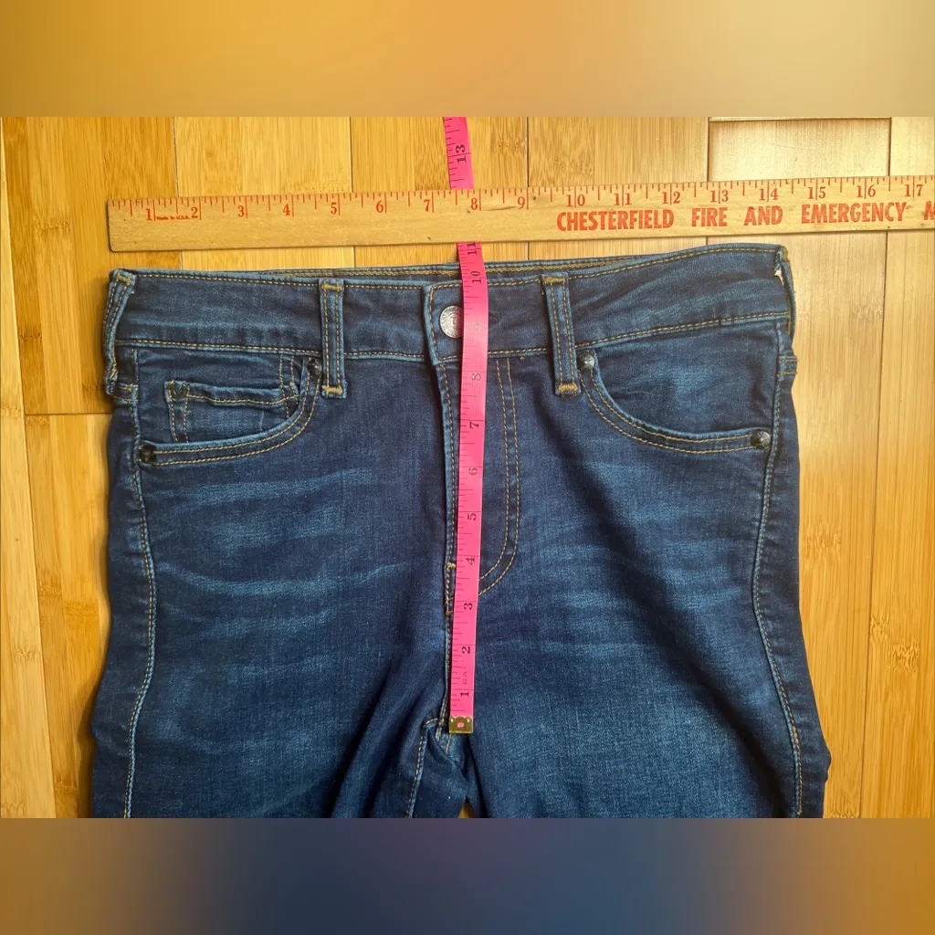 True Religion Women's Jennie Curvy Mid Rise Skinny Blue Jeans, Streetwear|Sz:27 - Image 12