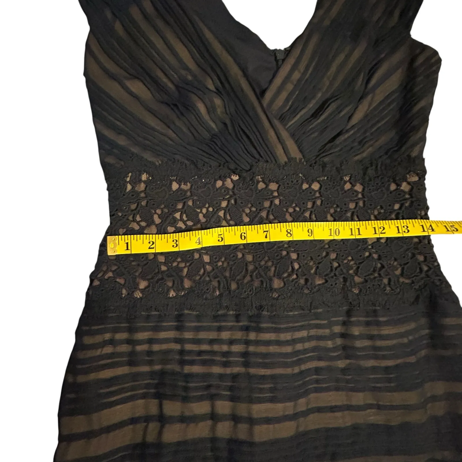 Tadashi Shoji Navy Surplice Neck Cocktail Party Dress
- Size 6 - Image 6