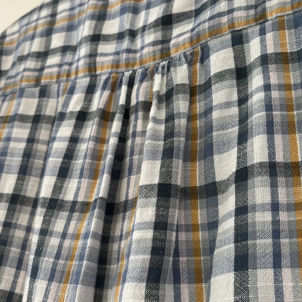 Kuhl Women’s Short Sleeve Wylde Shirt Size Large Flint Blue Button Up‎ Top Plaid - Image 10