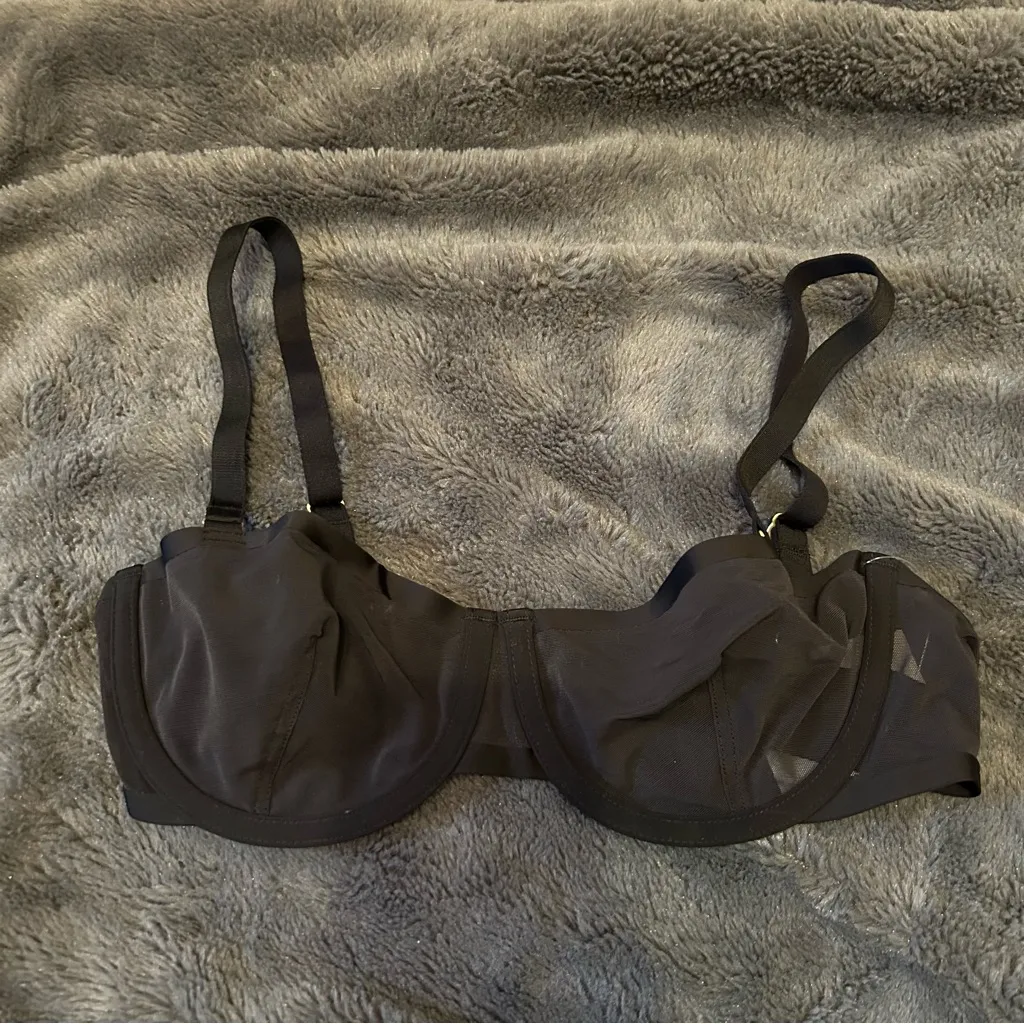CUUP Balconette Black Mesh Bra Size 34B - Image 2