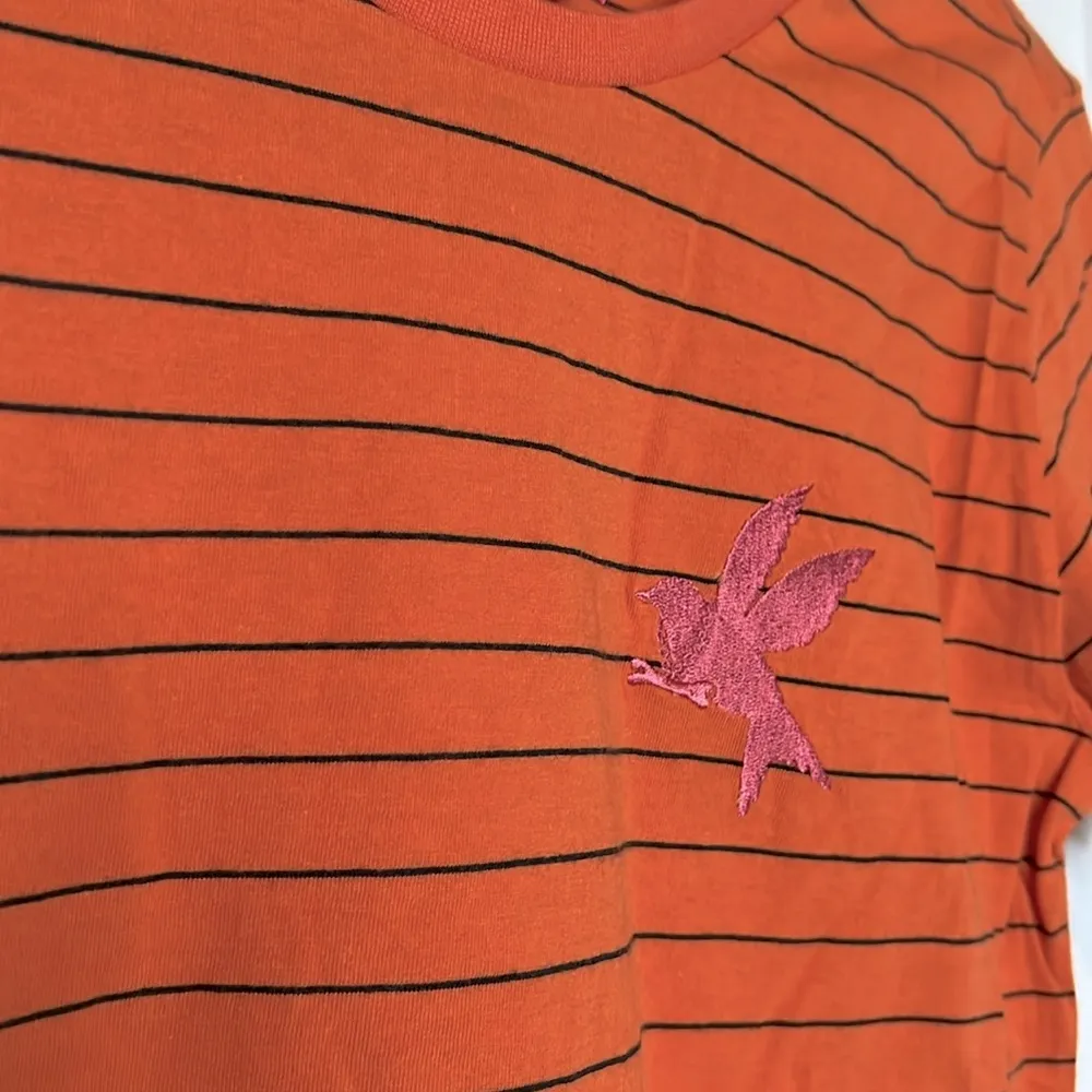 NWT Bower Bird Embroidered Logo Fitted Tee - Orange - Image 3
