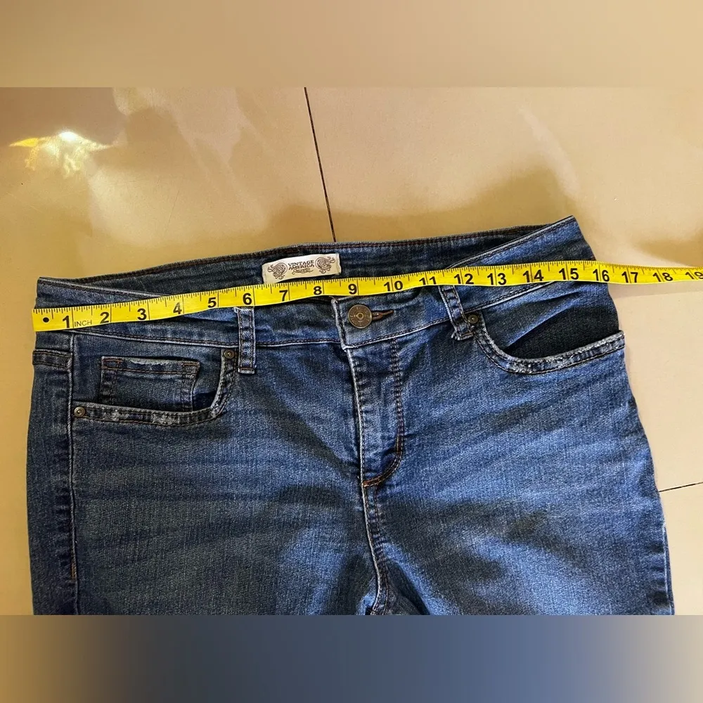 Vintage America Blues Jeans 8/29 cotton‎ spandex straight 5 pockets blue Size undefined - Image 12