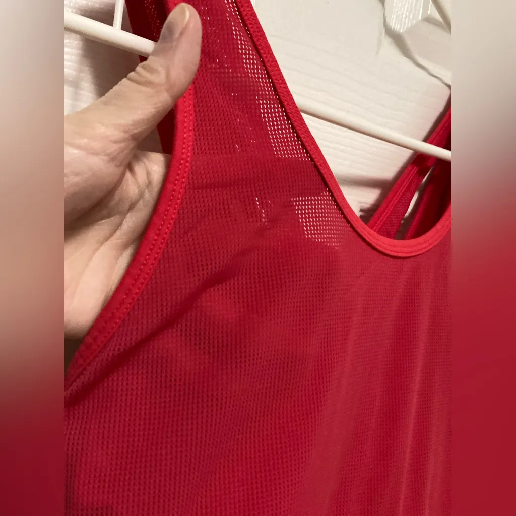 Fabletics Faye Red Strappy High Impact Sports Bra - Image 4