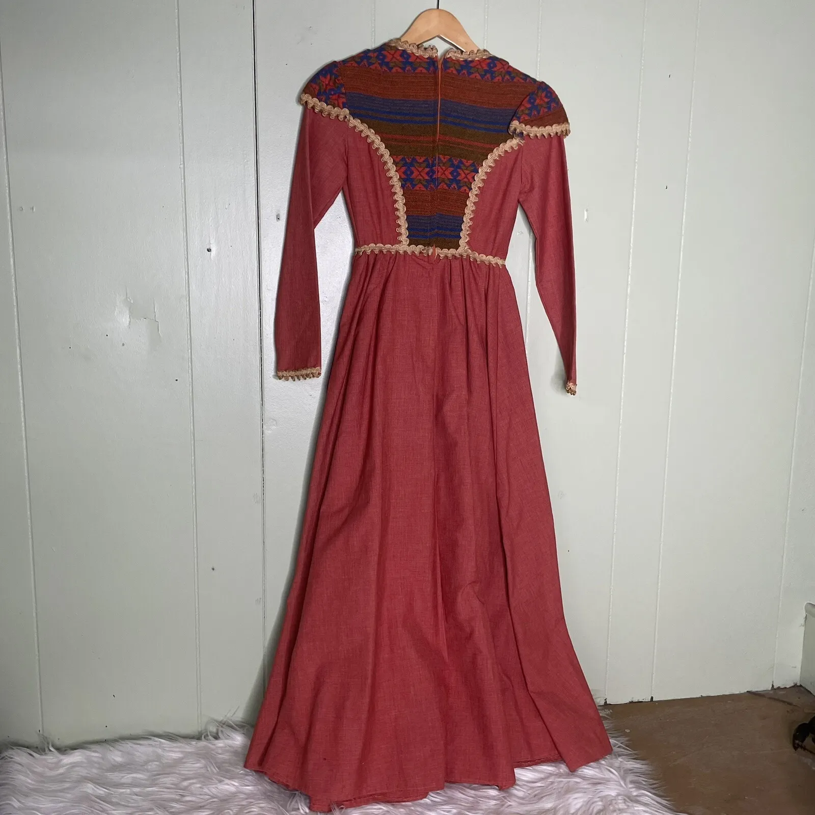 Vintage Gunne Sax Black Label 1960's Corset Tapestry Renfair Renaissance Dress 5 - Image 5