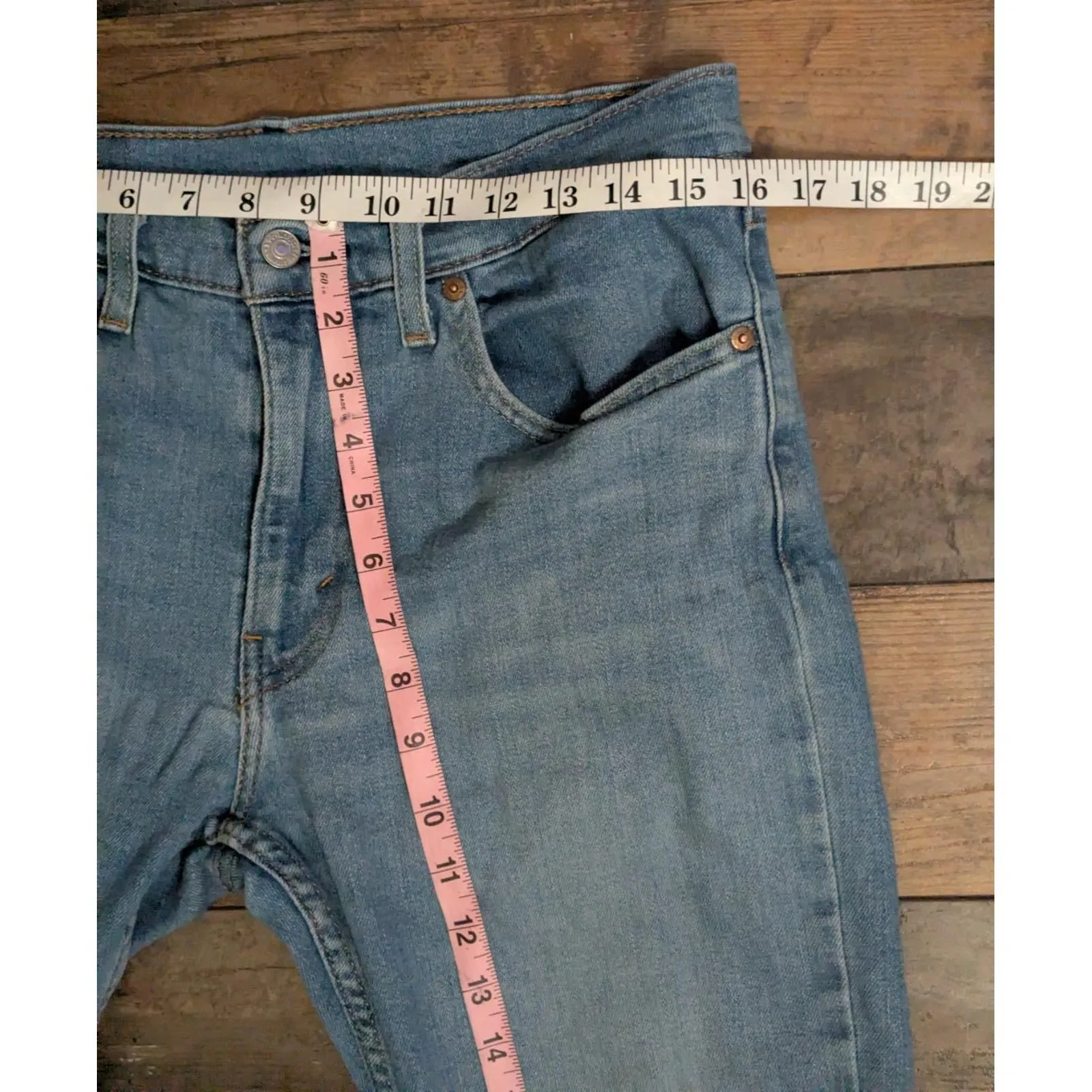 Levi’s 527 Slim Bootcut Jeans Light Wash Denim Western Grunge Y2K Style - Image 5