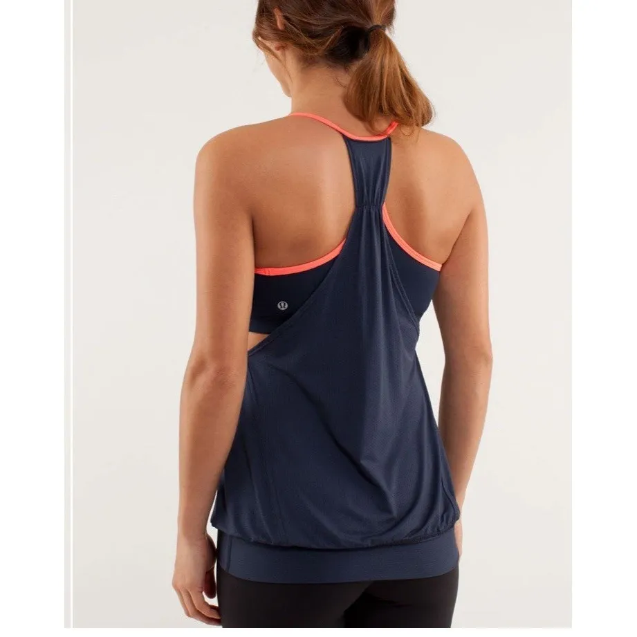 Y2K Lululemon No Limits Tank Inkwell Light Flare Athletic 2 In 1 Women's 4 - Image 7