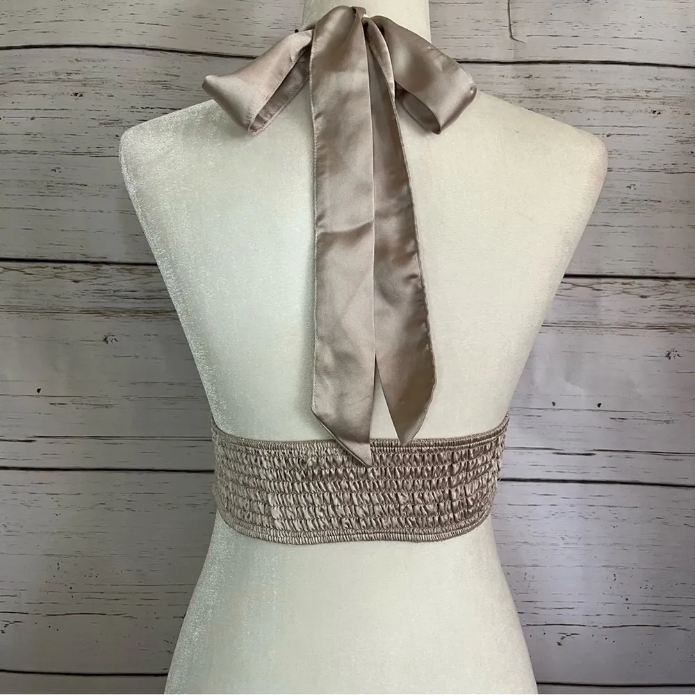 Satin cropped halter top - Image 5