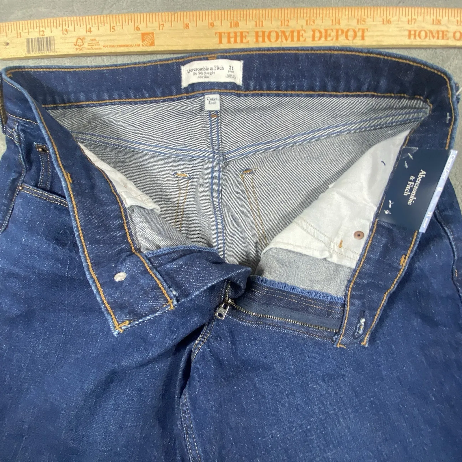 Abercrombie & Fitch Women Jeans 31 Short 90's Straight‎ Mid Rise Curve Love  NWT - Image 9