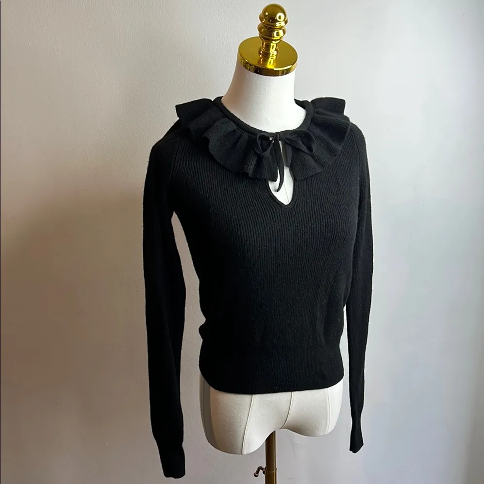 MADEWELL Elegant Black Ruffled Sweater. order#(7) - Image 4