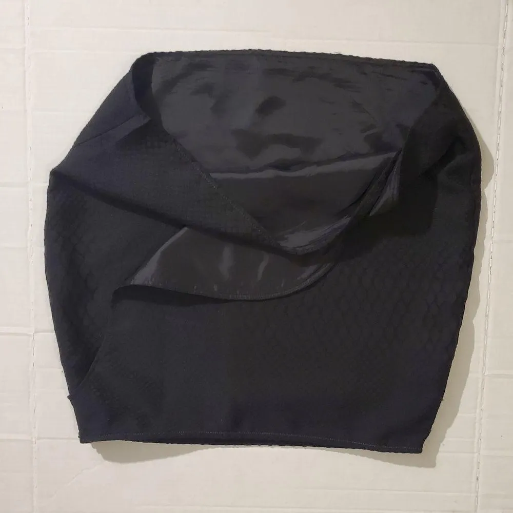 NWT! Max Studio Specialty Black Faux Wrap Skirt 12 - Image 5