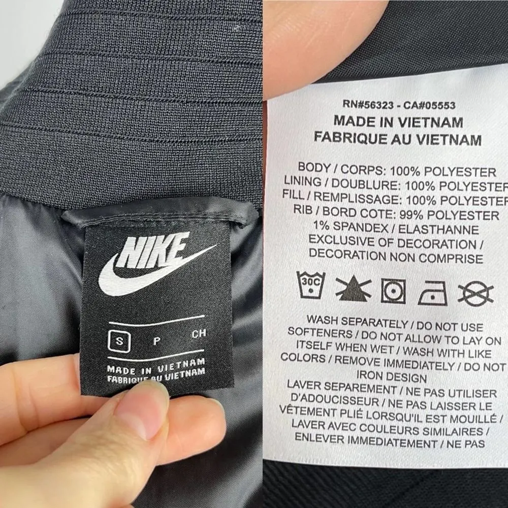 Nike Icon Clash Black White Zip Up Bomber Jacket Womens Small Ci9996 Sportswear - Image 15