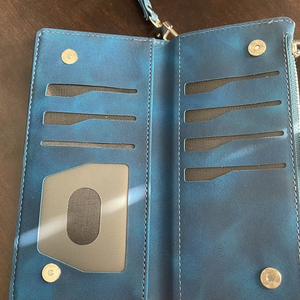 Wallet Case for iPhone 12 Pro Max Blue - Image 5