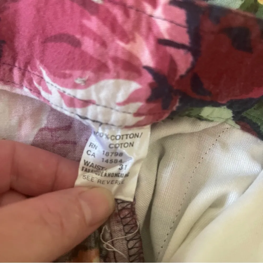 Vintage Paul Smith Fruit Floral High Waist Pleated Cotton Shorts Size 28" 8 - Image 8