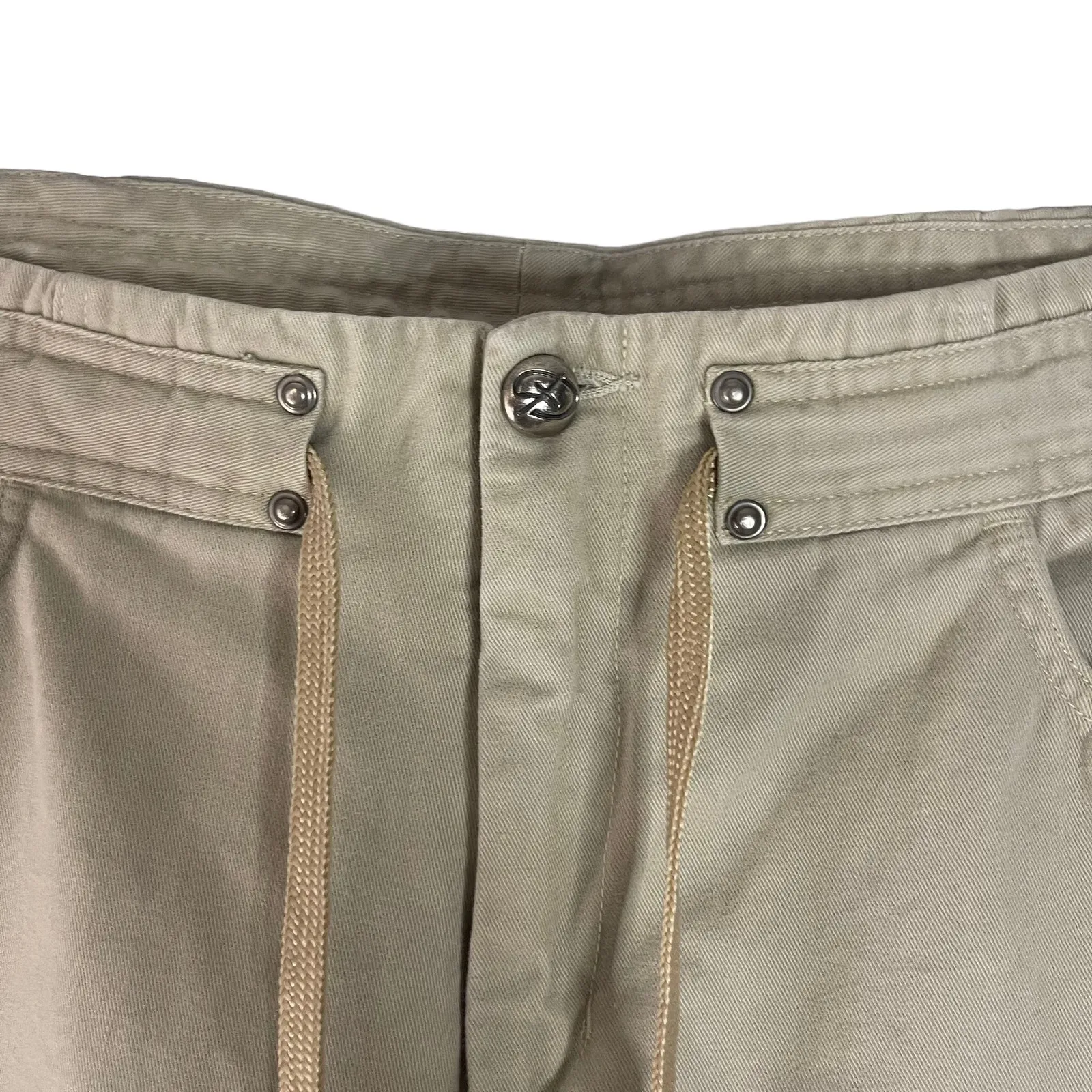 Vintage 90s Juniors Size 13 Baggy Khaki Cargo Pockets‎ Tie Pants Tan - Image 6