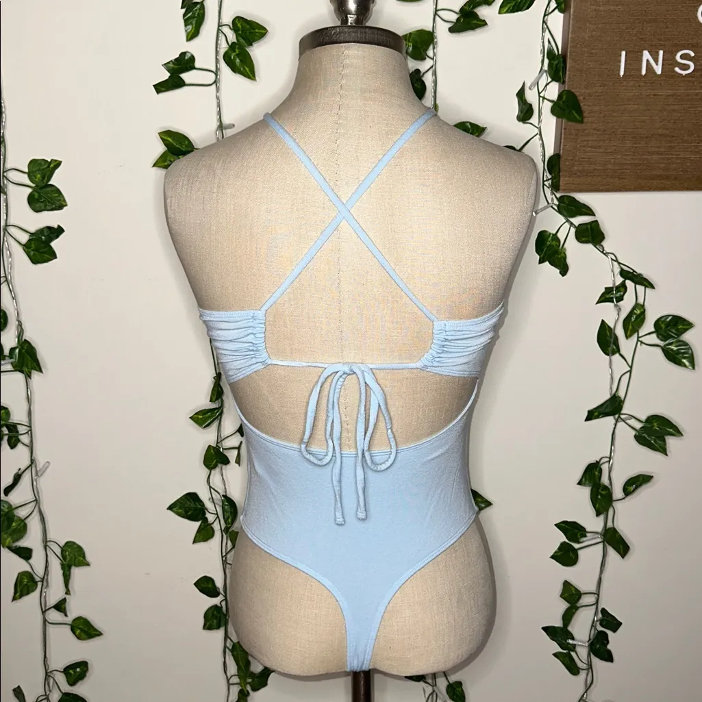 American Eagle Soft & Sexy Open Back High Neck Bodysuit - Image 2