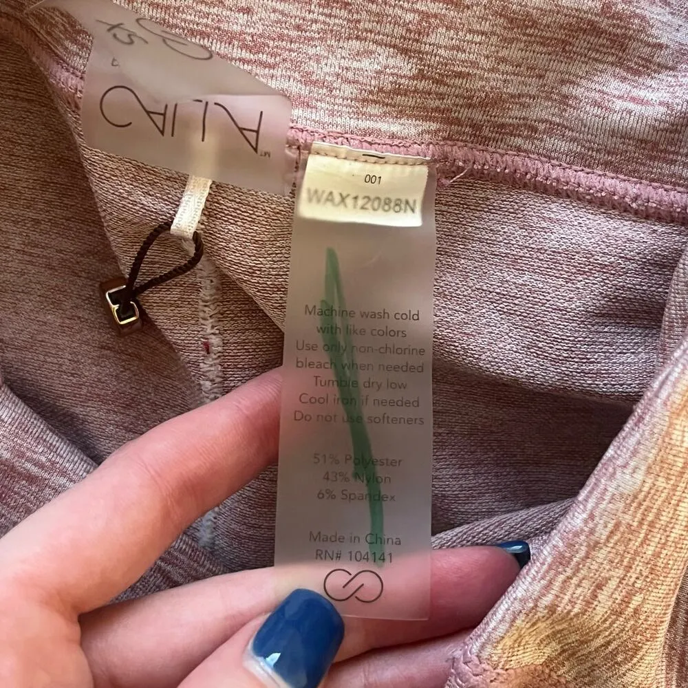 Calia by Carrie Underwood Heather Pink Floral Tectured Leggings Size XS - Image 10