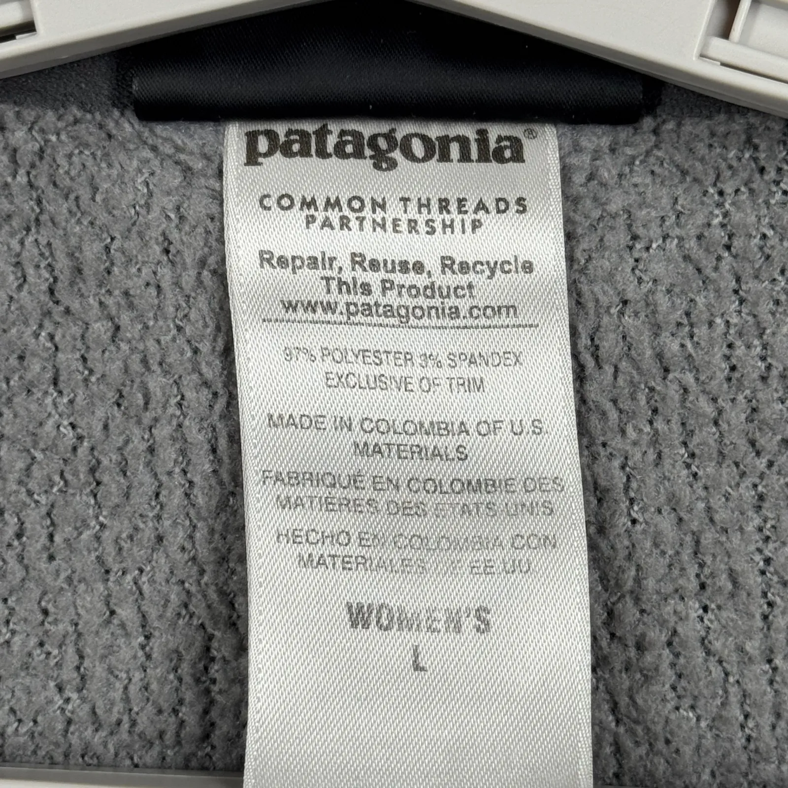 Patagonia R2 Thermal Pro Fleece Jacket Womens Large Gray Full Zip Sweater Hiking - Image 10