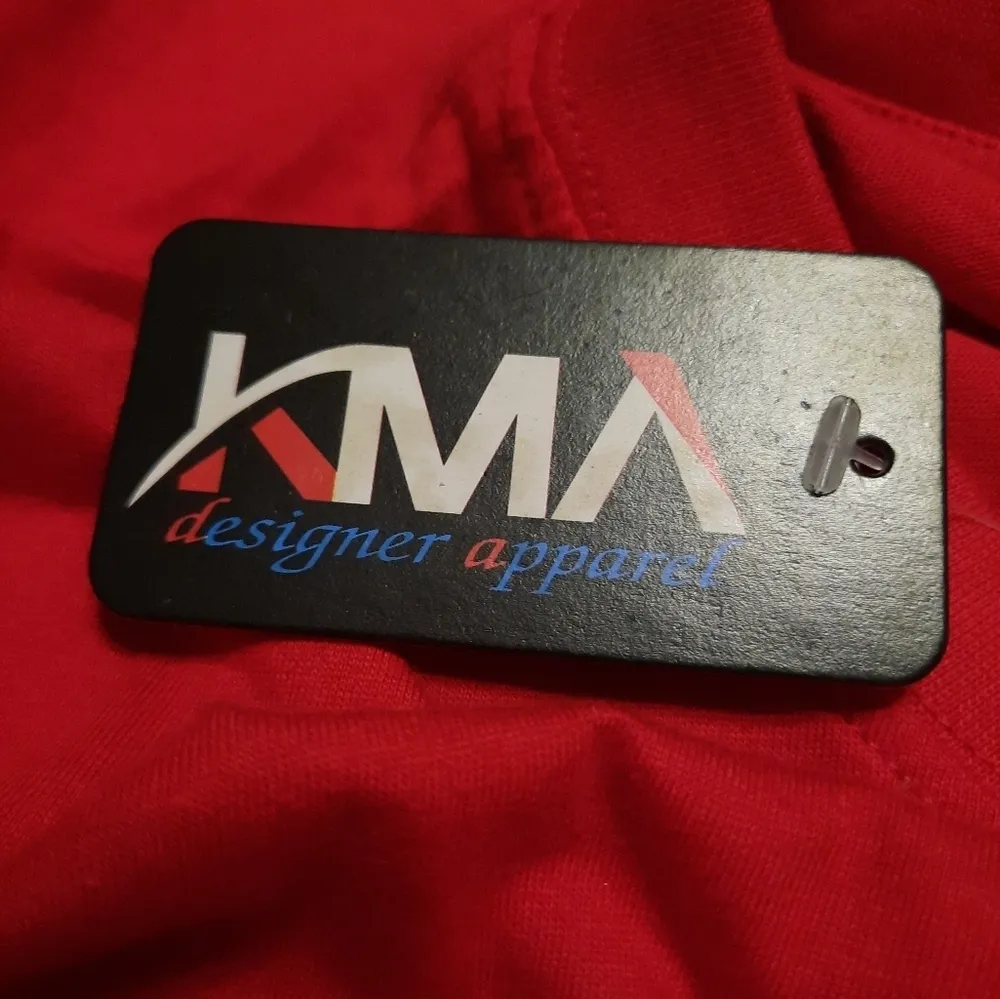 KMA Designer Apparel Red Tee Shirt Size XL NWT - Image 5