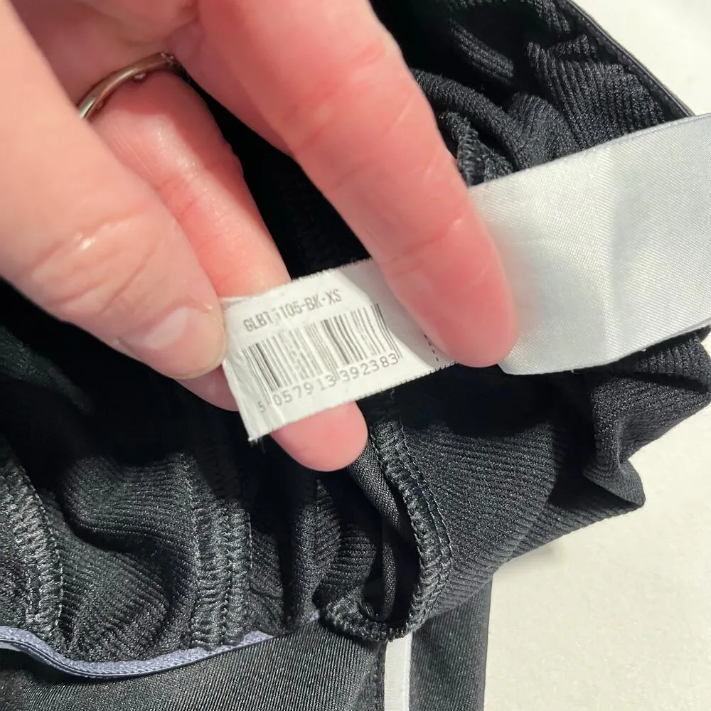 Gymshark Recess Joggers Black size XS Fold Over Waist Band Pockets High Rise - Image 4