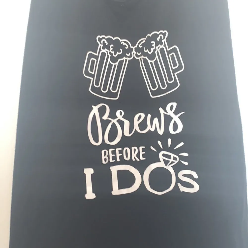 Brews Before I Do’s Bridal Tank Black Size L - Image 2