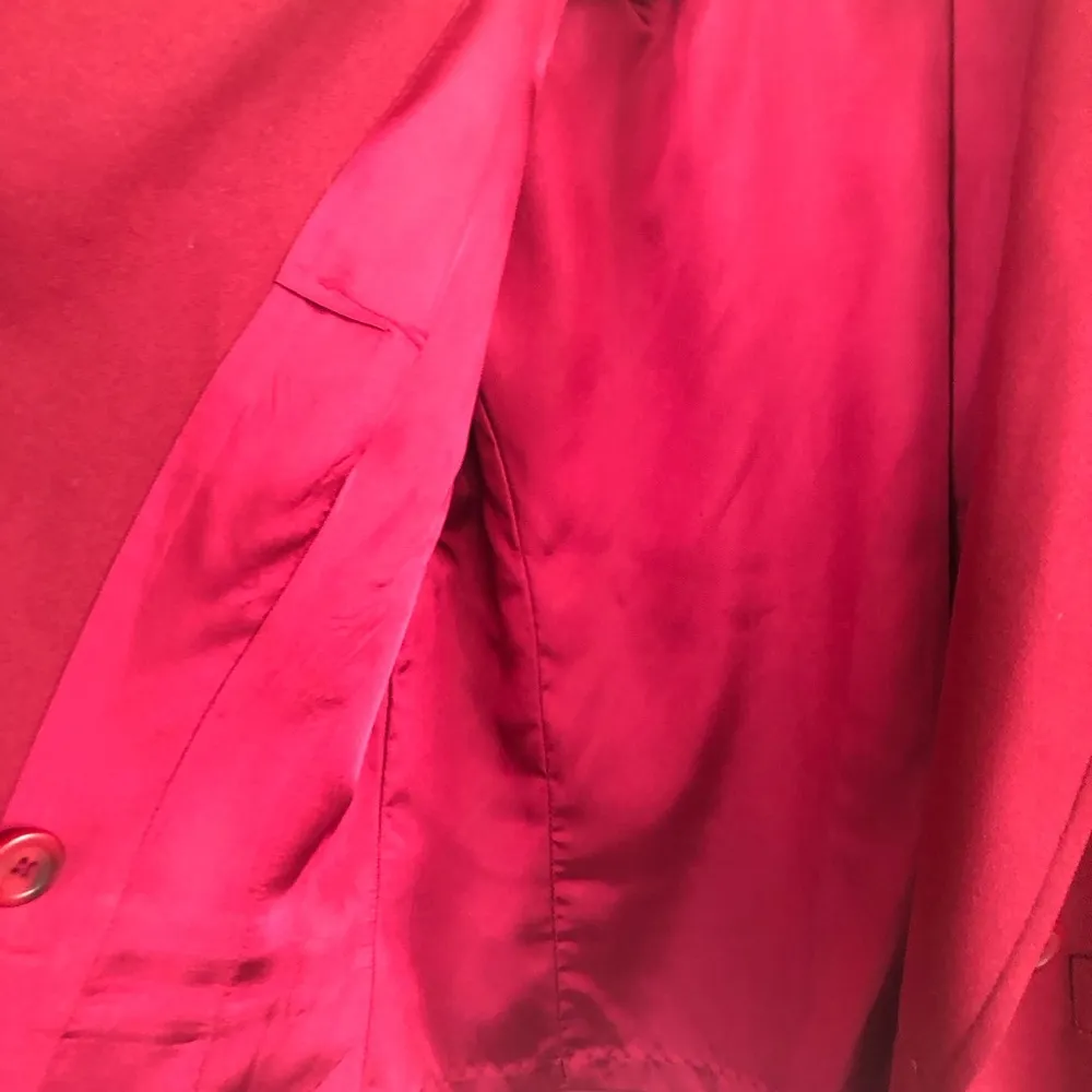 PENDLETON Womens Short Jacket 100% Virgin Wool Size 6 Dark Red Made In U.S.A - Image 12