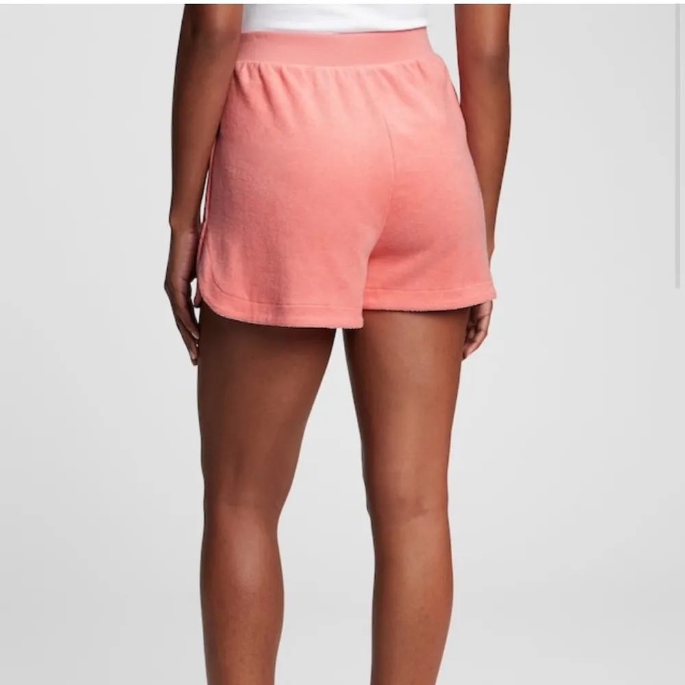 XS High Rise Towel Terry Shorts NWT Orange Coral - Image 4