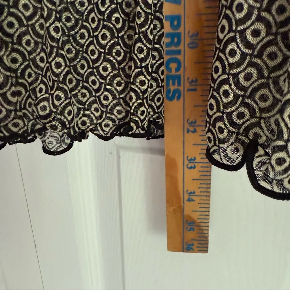 Max studio Tiered A-Line Skirt pull‎ on stretchy cottagecore Whimsigoth small - Image 4