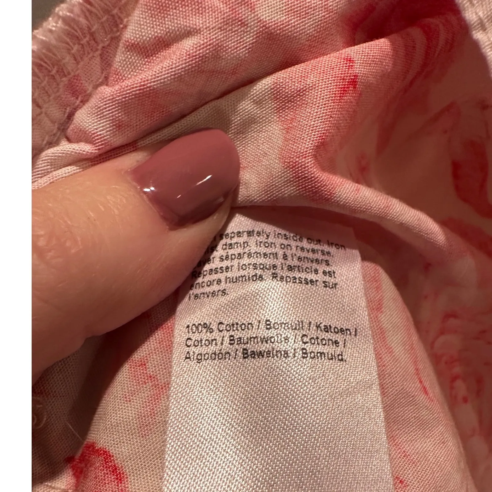 River Island Pink Peplum Puff Sleeve Floral Print Blouse Top Size US 12 - Image 7