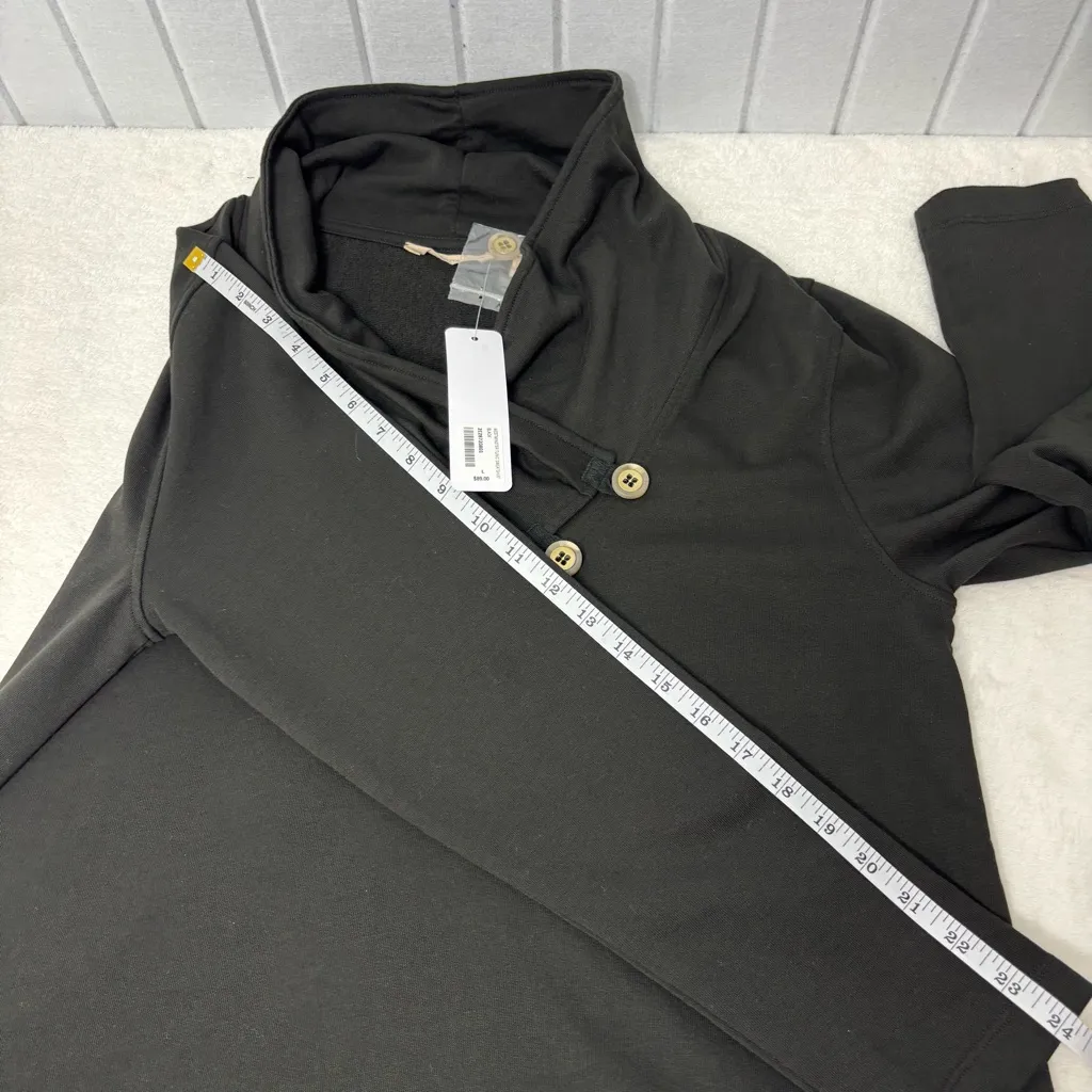 Soft Surroundings West Minister Tunic Sweatshirt Black Buttoned Size L - Image 10