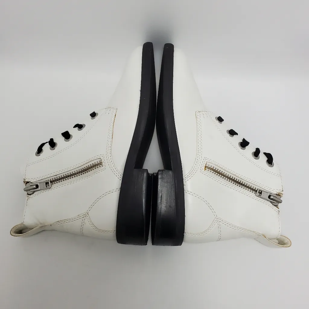 White Abound Combat Side Zip Lace Up Boot Size 8.5 - Image 12