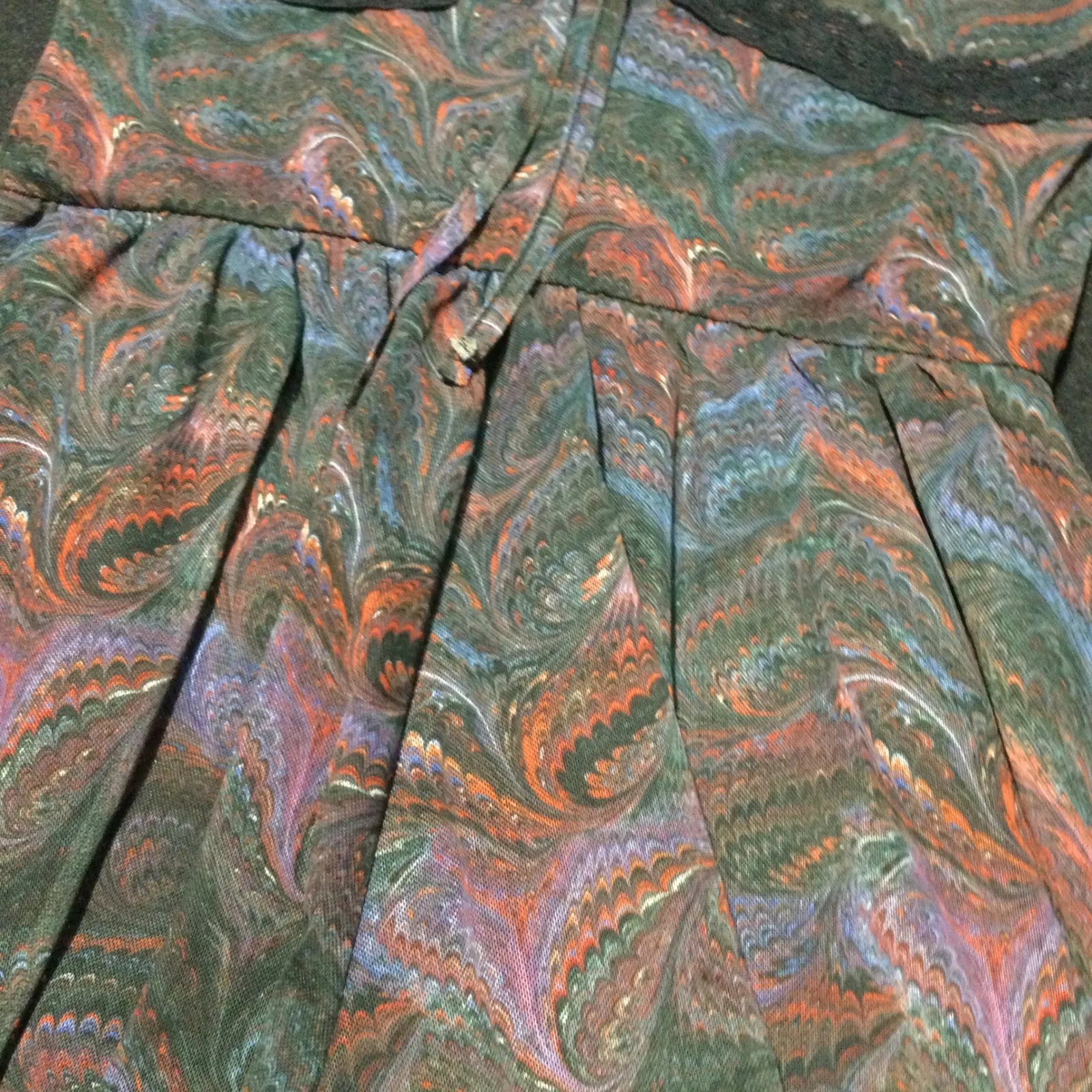 Urban Outfitters Marbled Print Lace Trim Cami Romper Shorts Women's M - Image 2