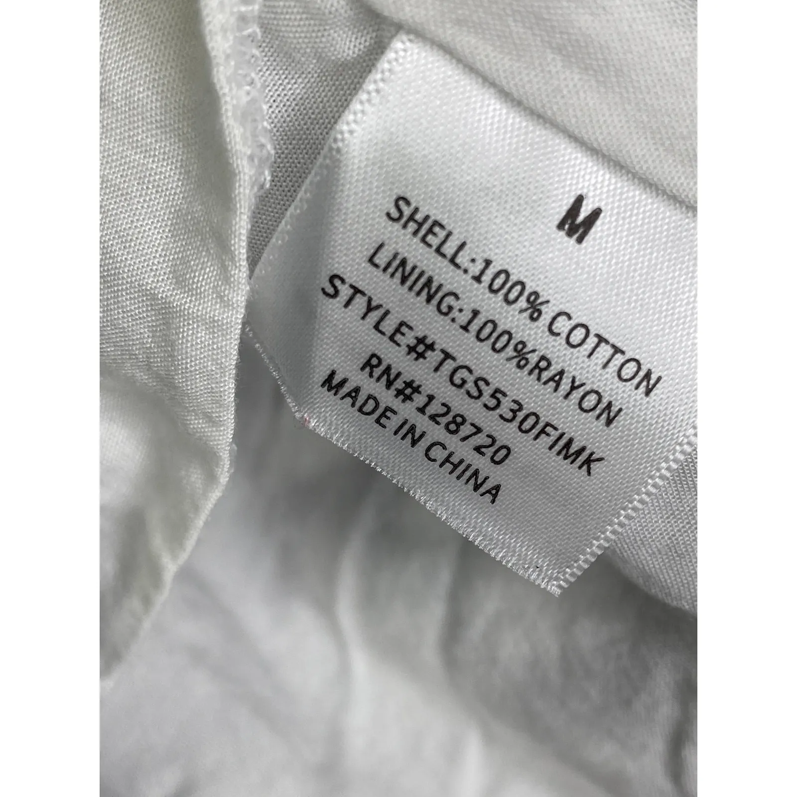 Miami Womens Blue White Print Sleeveless Tank Top High Neck Medium Summer Casual - Image 5