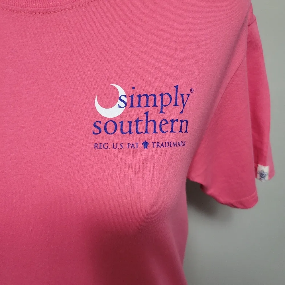 Simply Southern begonia "Trust the Flow" graphic tee size small - Image 2