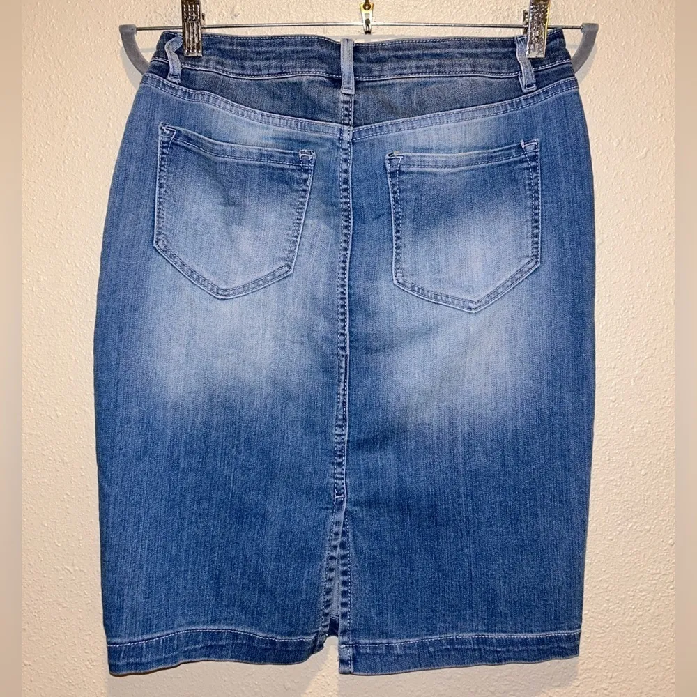 Vintage America Blues Judy Color Block Denim Skirt - Image 3