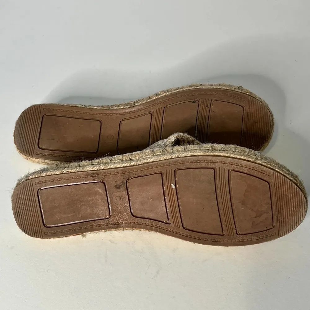 ASOS Shoes Cloth Fabric Straps Natural Flat Slide Sandals 9 - Image 4