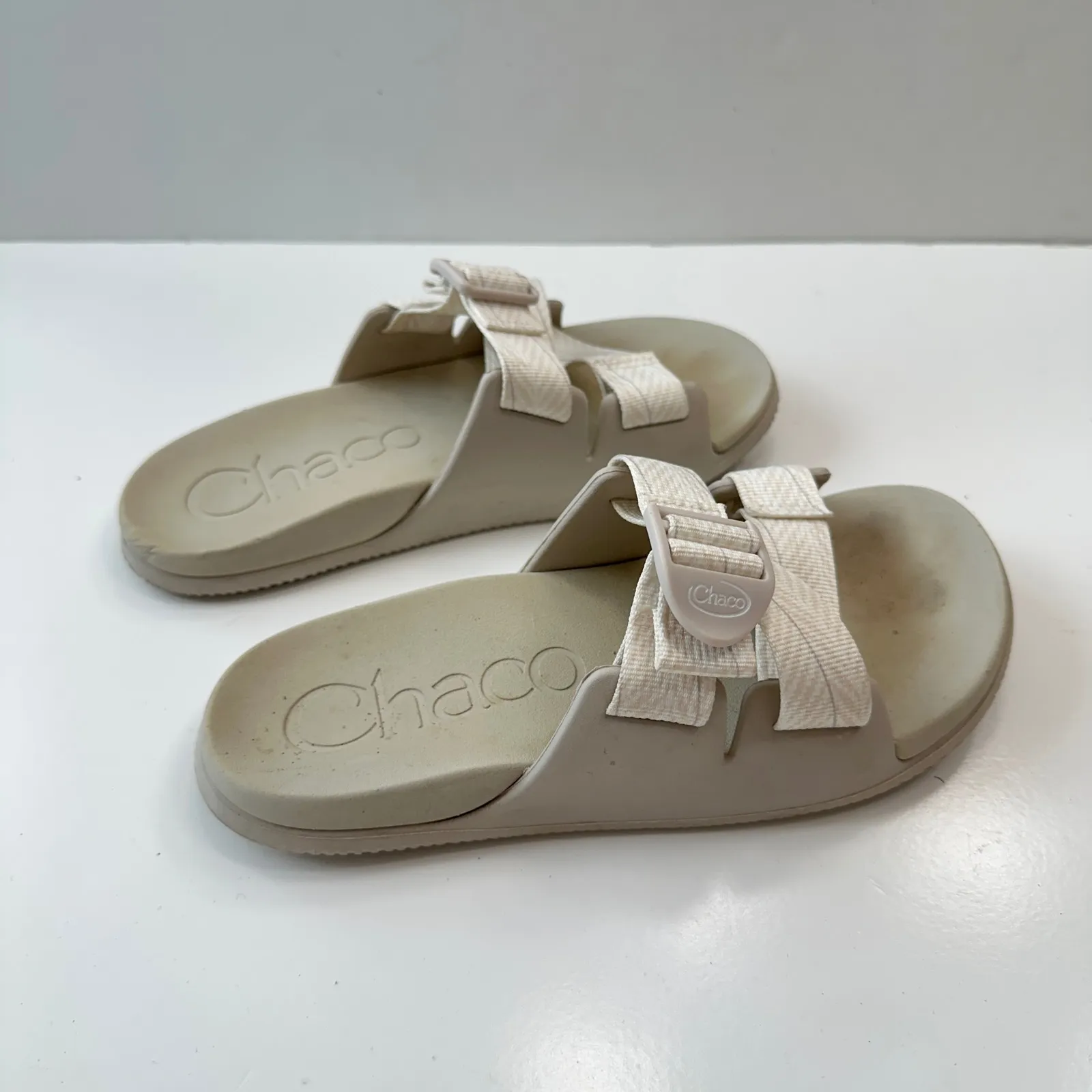 Chaco Z/Cloud Sandals Slides Adjustable Straps Beige Casual Comfort Womens‎ W6 - Image 4