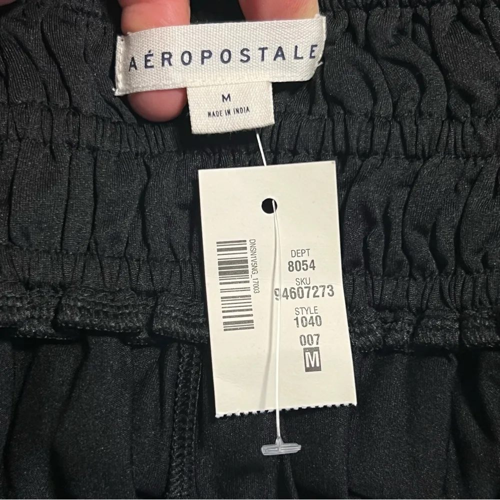 Aeropostale Y2K Babydoll Dress Size M Black Ruffled Hem Flowy Festival Coachella - Image 10