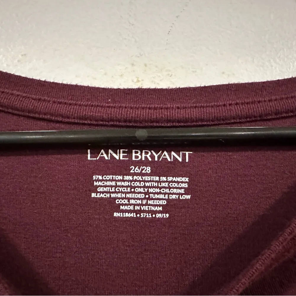 Lane Bryant Cotton Blend Swing Tunic Top Purple 26:28 - Image 4