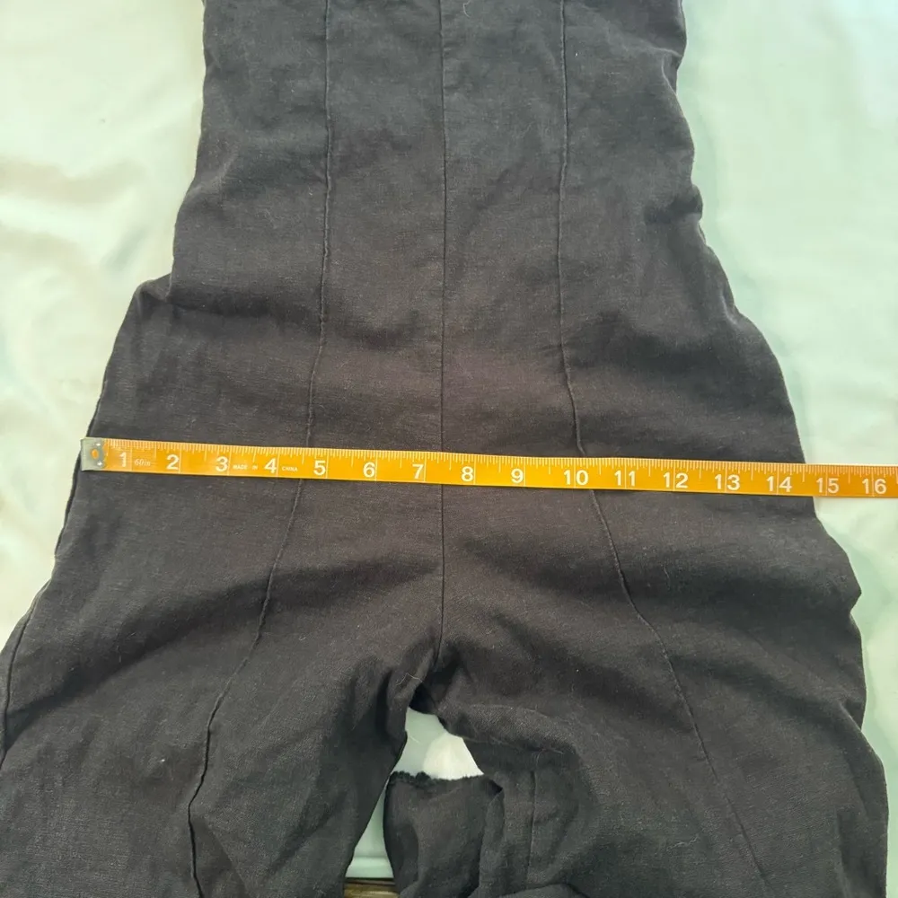 Stone Cold Fox Naples Black Strapless Jumpsuit Size 1 S Linen Tassel Fitted Chic - Image 6