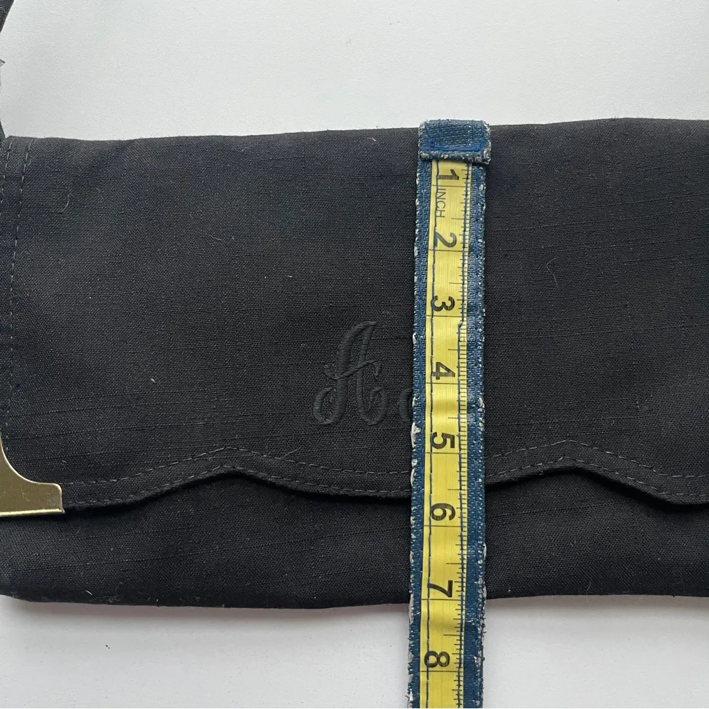 Black Women's Bag with Gold Accents - Image 4