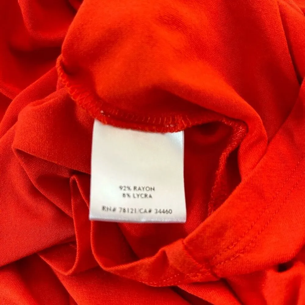 Eileen Fisher Cowl Neck Red sleeveless casual jersey summer Dress Size Small - Image 8