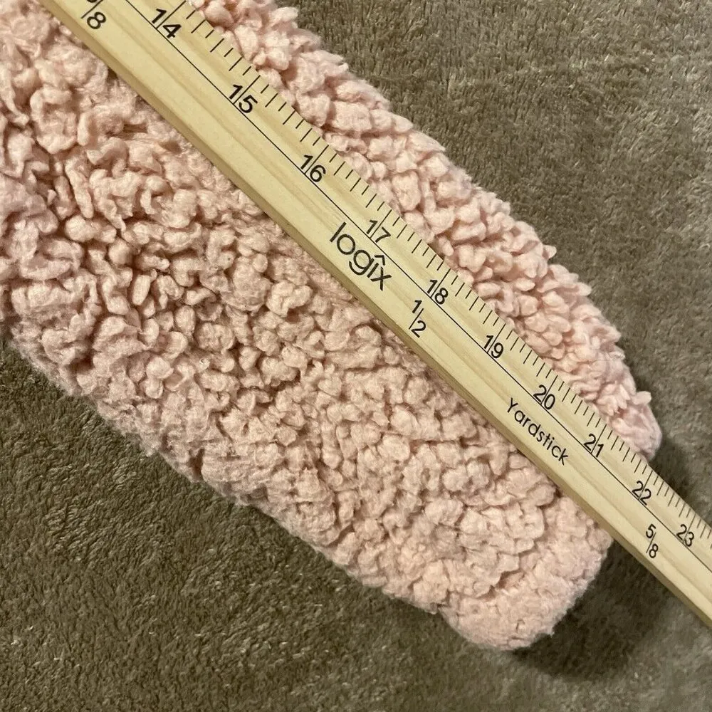 Champion Hoodie Womens Large Sherpa Light Pink Kanga Pocket Soft Plush Fleece - Image 7