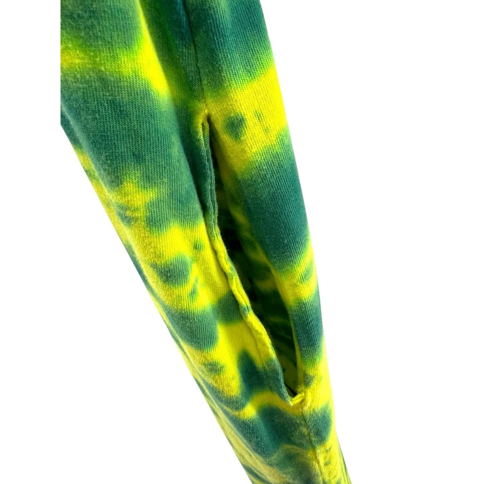 Anthropologie Daily Practice‎ Tie-Dye Midi Dress Small Green Yellow Pockets - Image 5