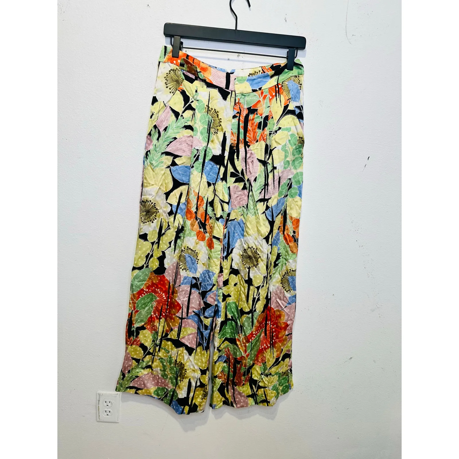 Equipment Multicolor Floral 100% Silk Ultra-flowy Lorin Wide Leg Trousers Size 2 - Image 4