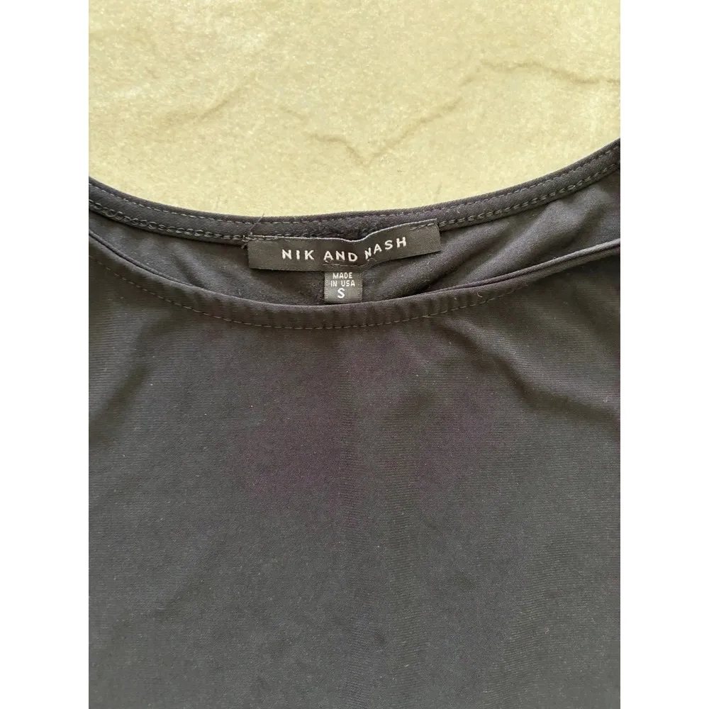 Nik & Nash Dress Womens Size Small Sheer Sleeve Grunge Punk Goth Edgy Whimsigoth Black - Image 5